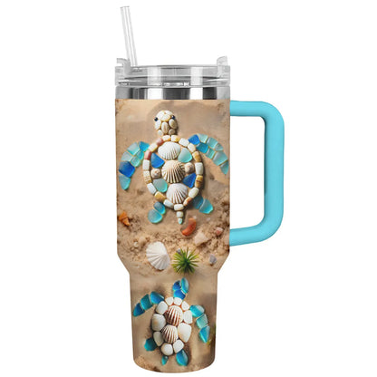 Shineful Glossy Tumbler Sea Turtle Shell Treasures