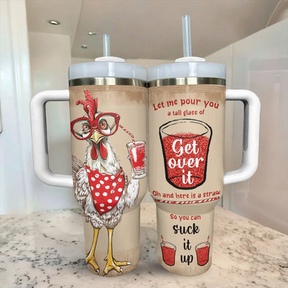 Shineful Tumbler Funny Feisty Chicken