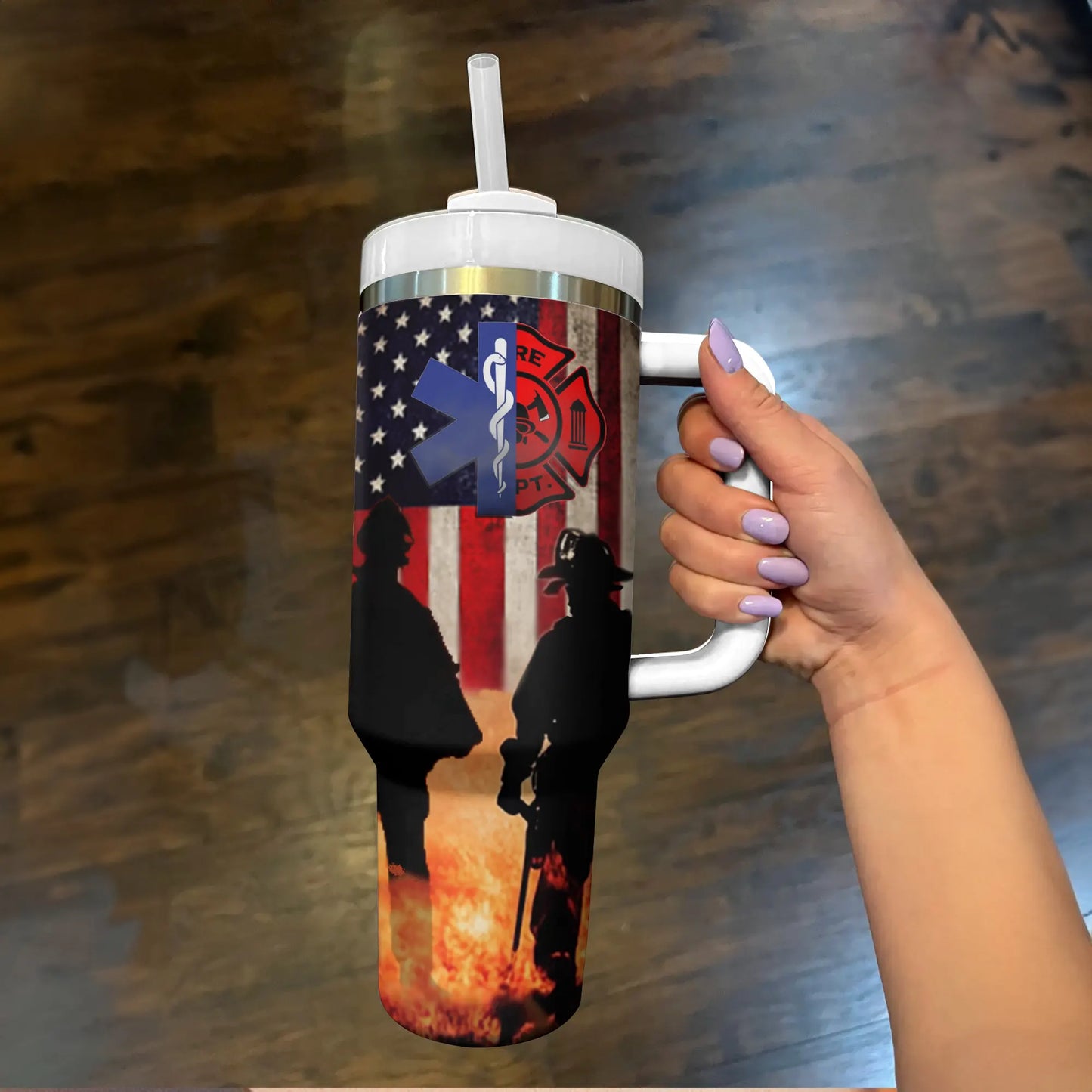 Shineful Tumbler Firefighter RESCUE & REPLENISH