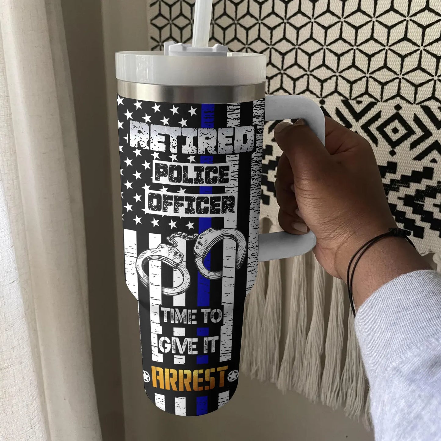 Shineful Tumbler Retired Police Officer