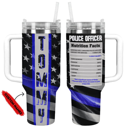 Shineful Tumbler Personalized Police: Thin Blue Line
