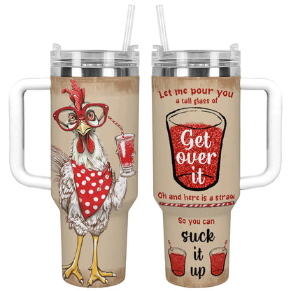 Shineful Tumbler Funny Feisty Chicken
