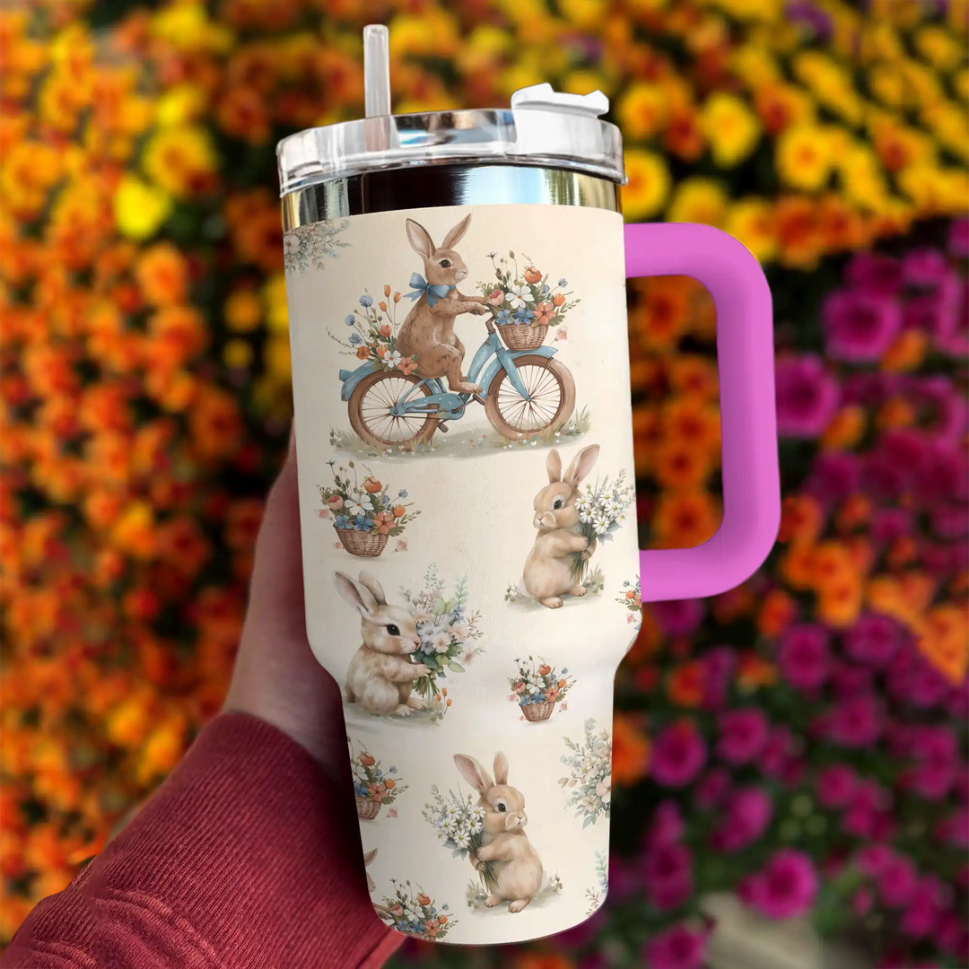 Shineful Tumbler Rabbit With Flower MN8