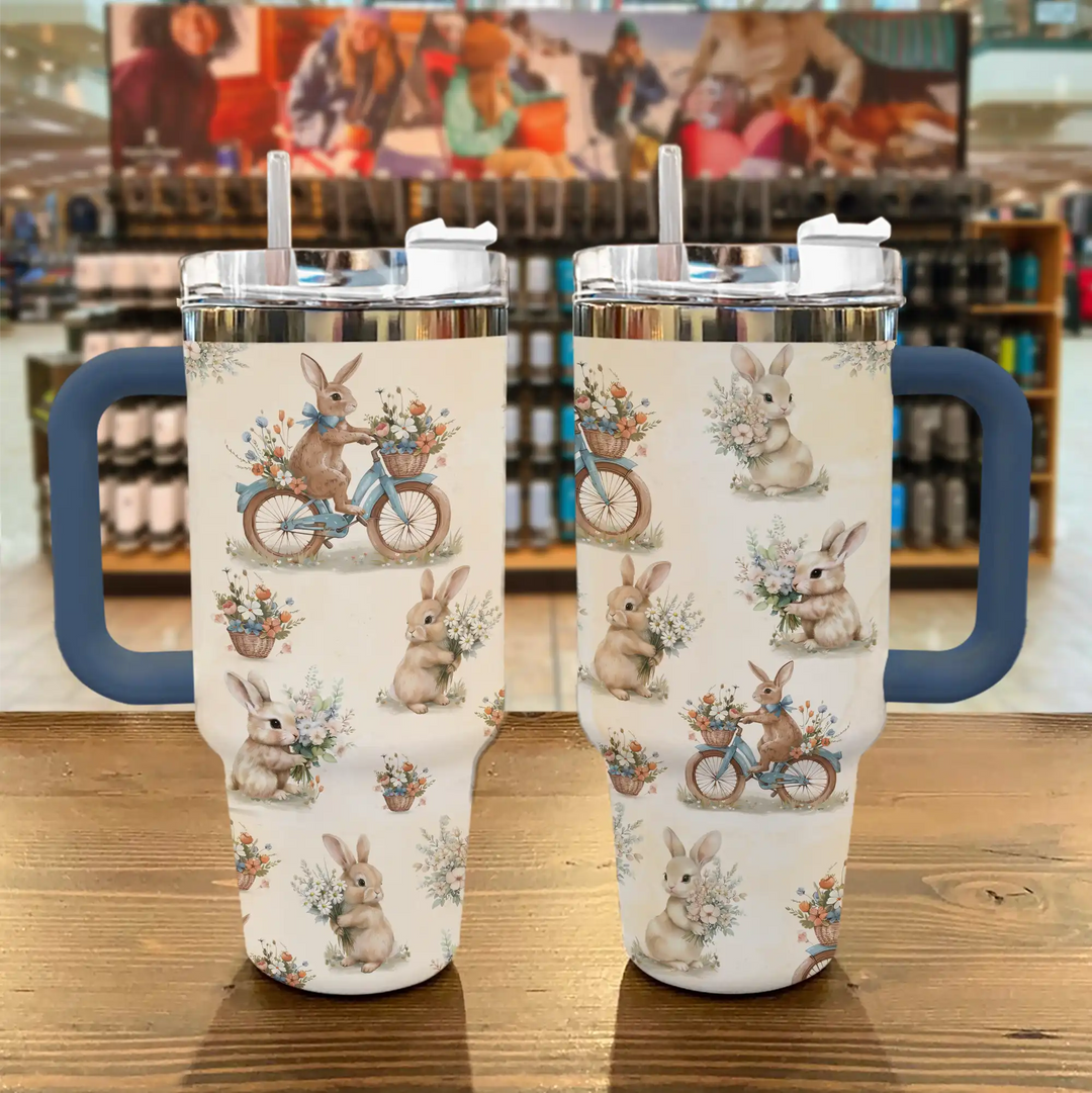 Shineful Tumbler Rabbit With Flower MN8