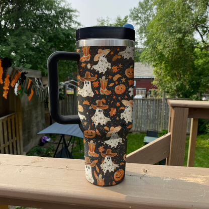Shineful Tumbler Brown Ghostly Cowboy