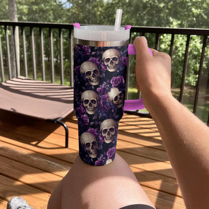 Shineful Tumbler Midnight Roses Skull