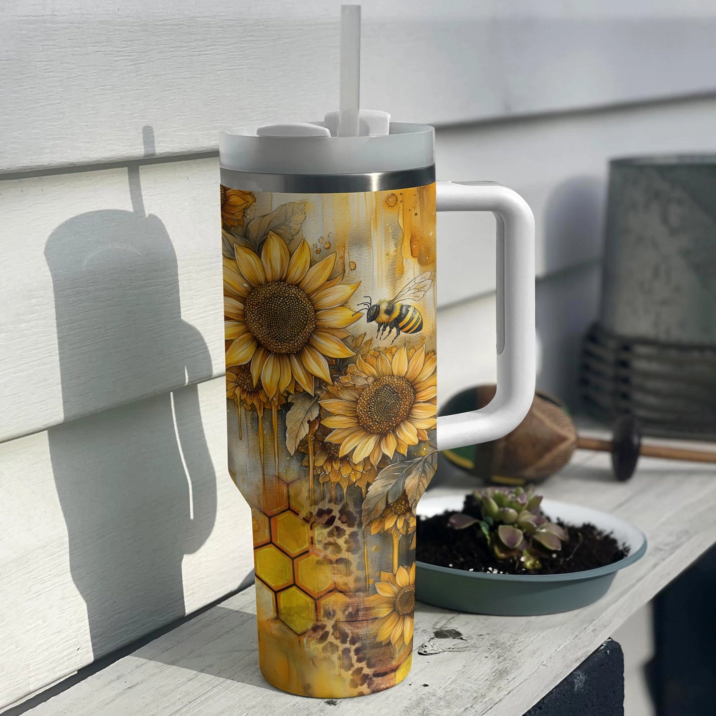 Shineful Tumbler Golden Sunflower Bliss