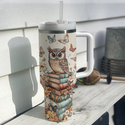 Shineful Tumbler Bookish Owl