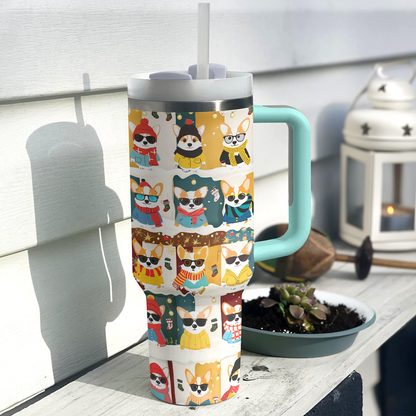Shineful Tumbler Corgi Winter Fashion