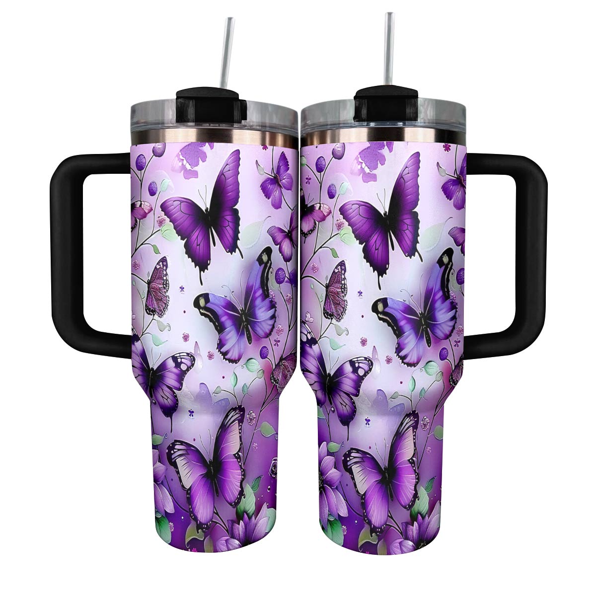 Shineful Tumbler Purple Splendid Butterflies