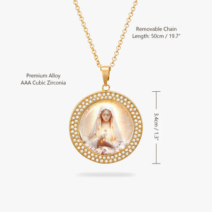 Shineful Virgin Mary Pendant Necklace Rose Of The Divine