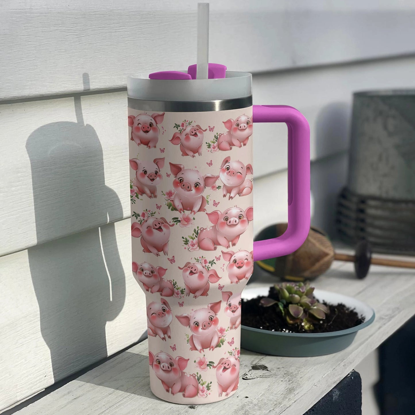 Shineful Tumbler Charming Piglet Sips