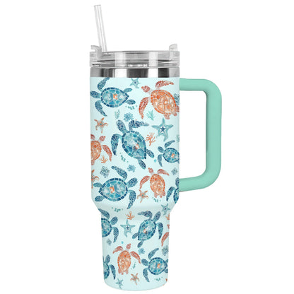 Shineful Tumbler Orange Turtle