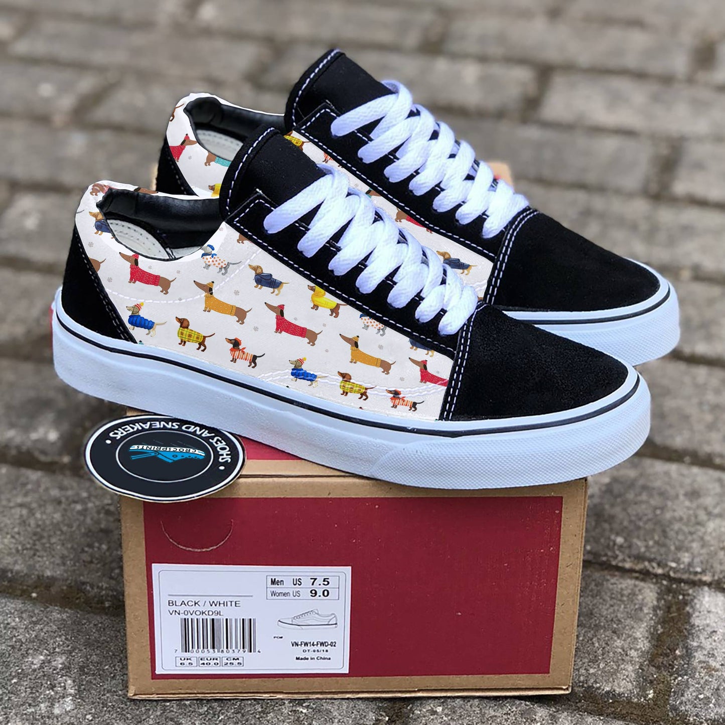Shineful Sneakers Dachshund Newpattern