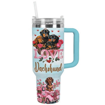 Shineful Tumbler Dachshund Basket of Love