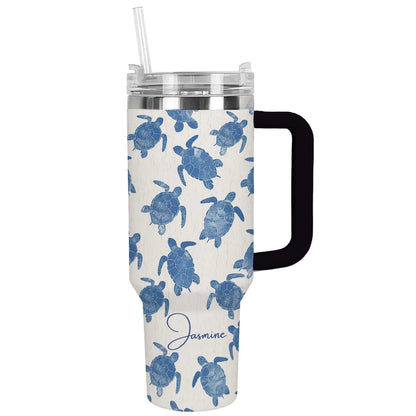 Shineful Tumbler Personalized Gentle Sea Turtle