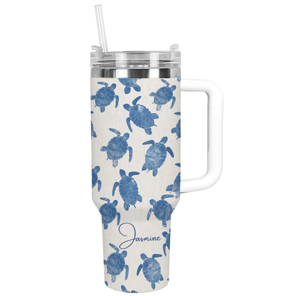 Shineful Tumbler Personalized Gentle Sea Turtle