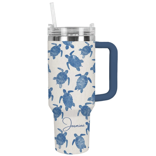 Shineful Tumbler Personalized Gentle Sea Turtle