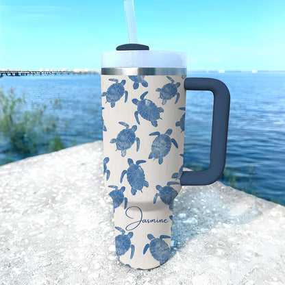 Shineful Tumbler Personalized Gentle Sea Turtle