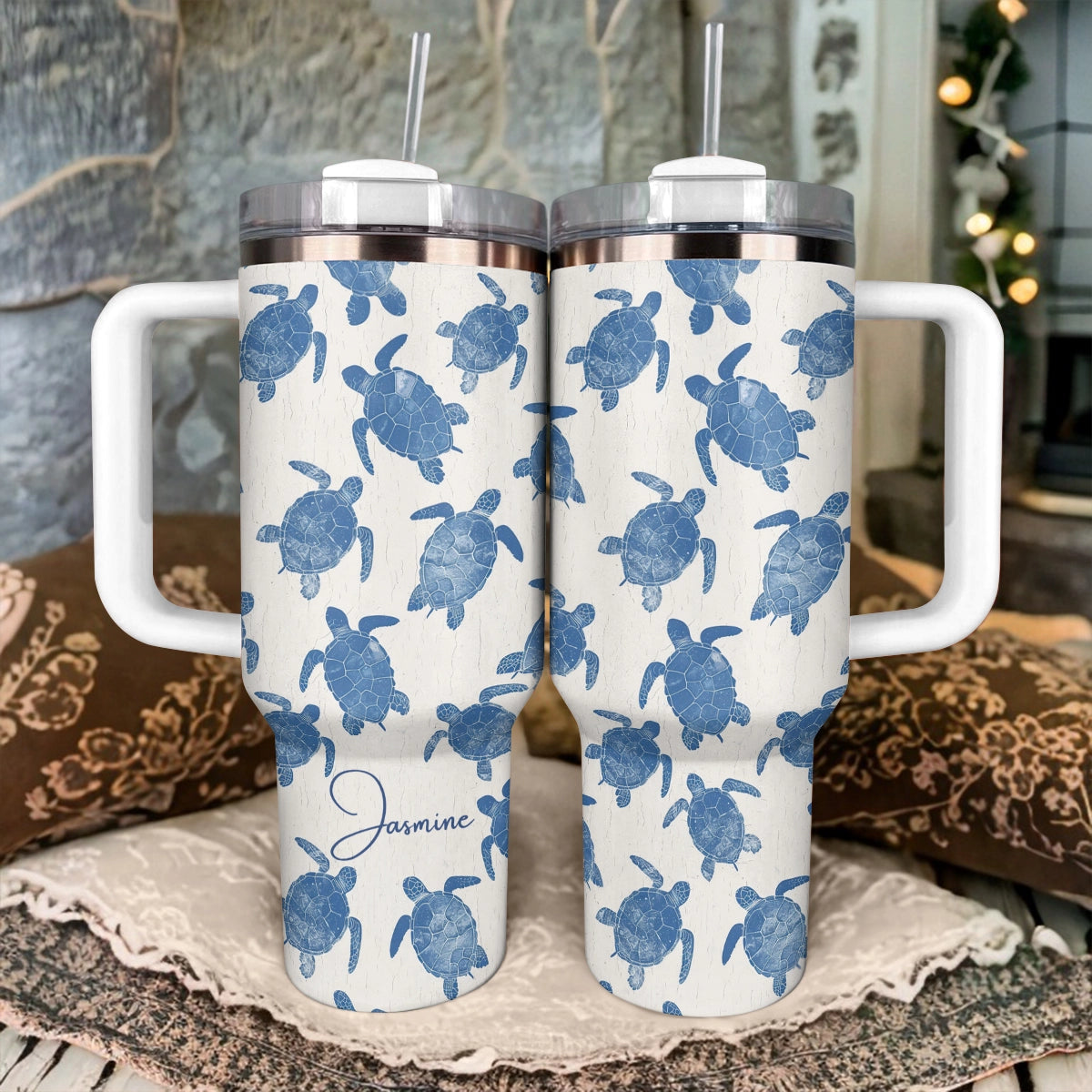 Shineful Tumbler Personalized Gentle Sea Turtle