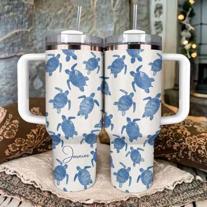 Shineful Tumbler Personalized Gentle Sea Turtle