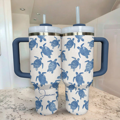 Shineful Tumbler Personalized Gentle Sea Turtle