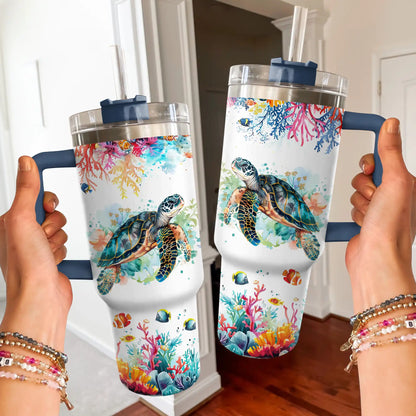 Shineful Tumbler Ocean Odyssey Sea Turtle