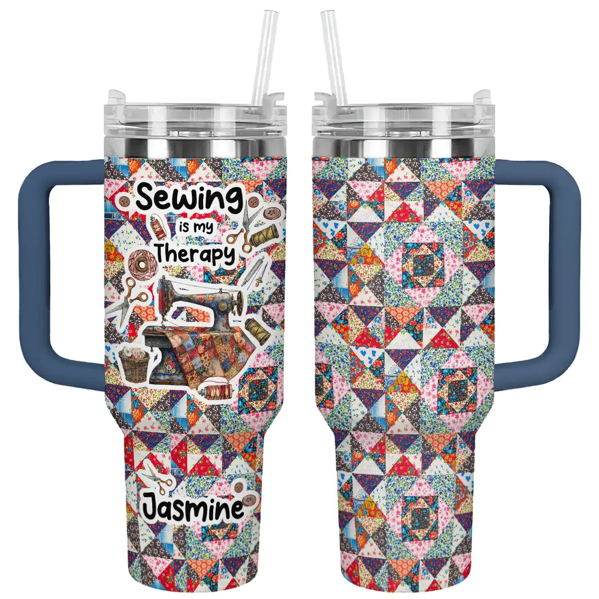 Shineful Tumbler Personalized Sewing Is Therapy