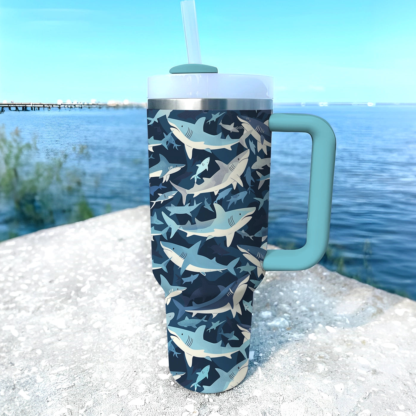 Shineful Tumbler Shark Ocean Prowler