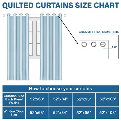Shineful Quilted Curtain Still Morning