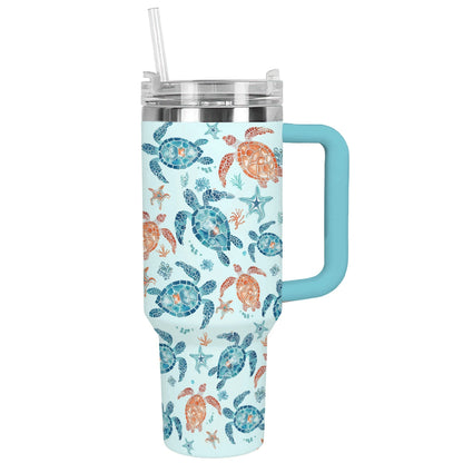 Shineful Tumbler Orange Turtle