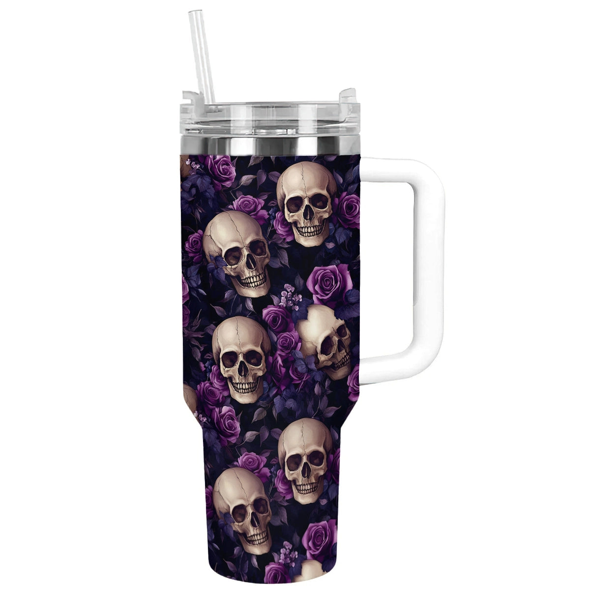 Shineful Tumbler Midnight Roses Skull