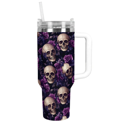 Shineful Tumbler Midnight Roses Skull