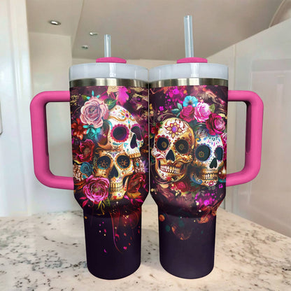 Shineful Glossy Tumbler Everlasting Love Sugar Skull