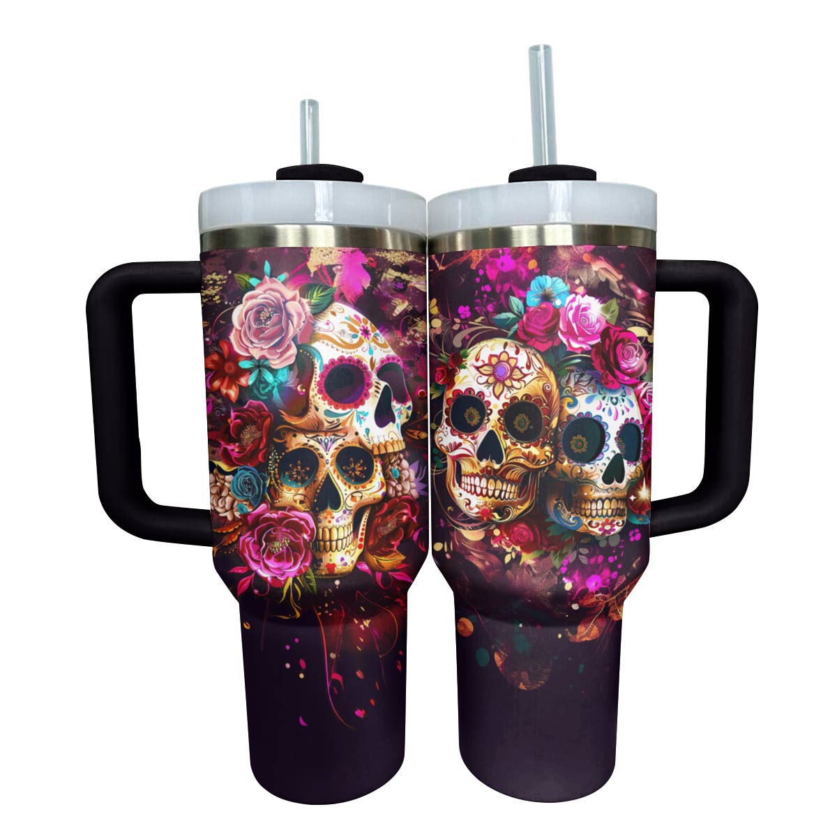 Shineful Glossy Tumbler Everlasting Love Sugar Skull