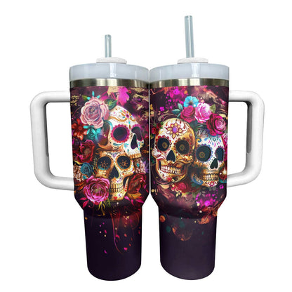 Shineful Glossy Tumbler Everlasting Love Sugar Skull