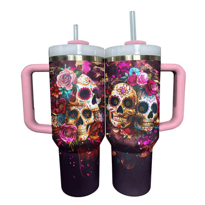 Shineful Glossy Tumbler Everlasting Love Sugar Skull
