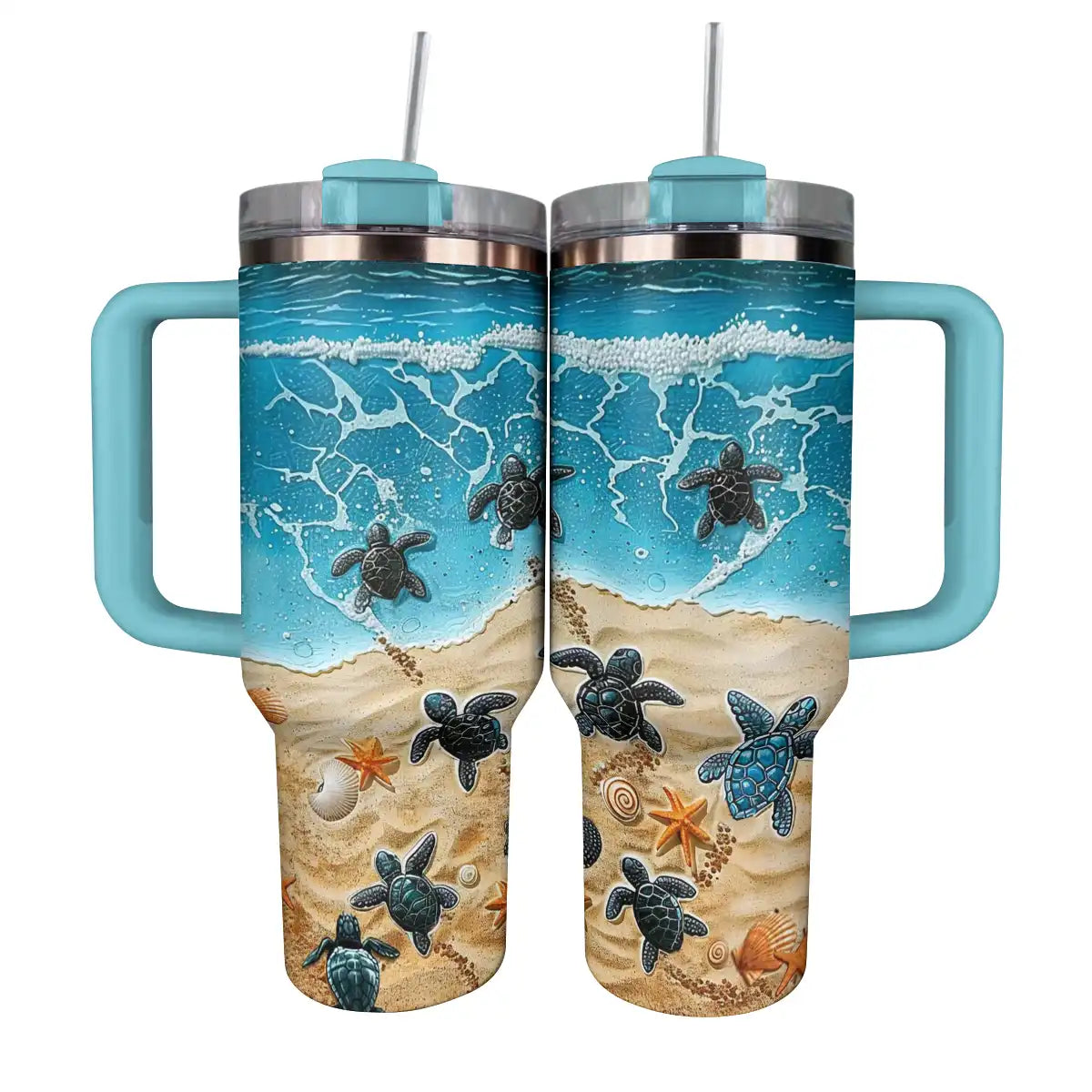 Shineful Bundle Beach Bag And Tumbler Turtle Journey