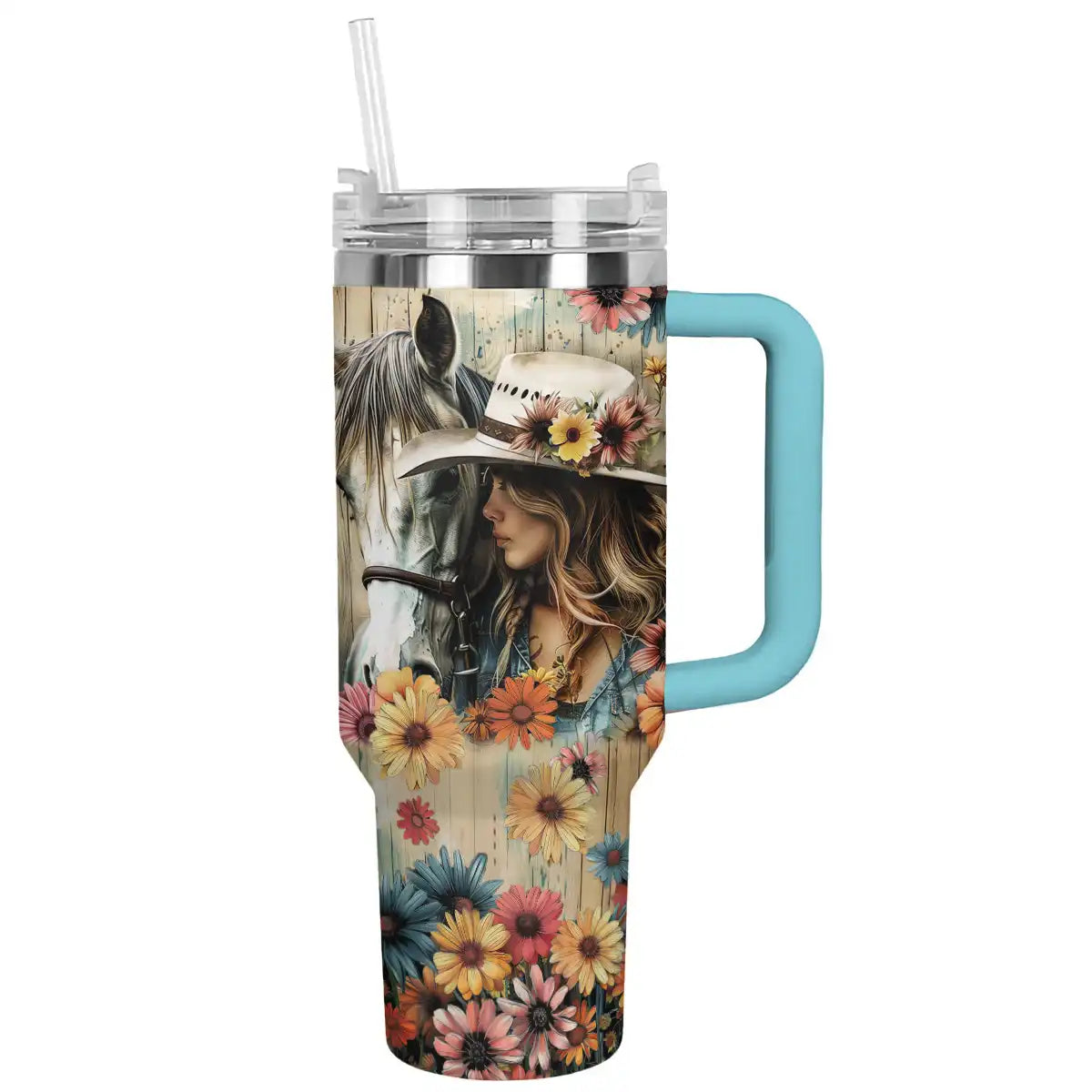 Shineful Tumbler Cowgirl With Horse Ver2