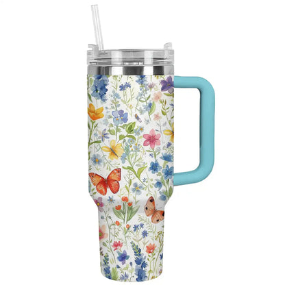 Shineful Tumbler Floral Butterflies