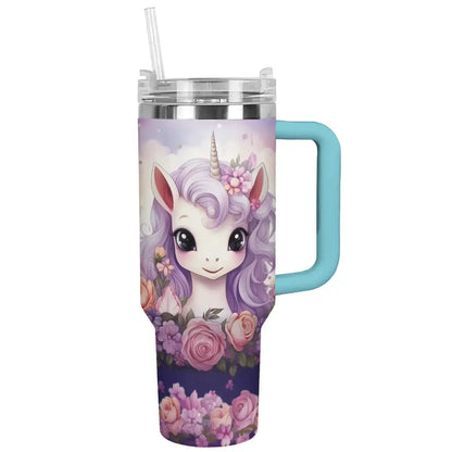 Shineful Tumbler Floral Unicorn