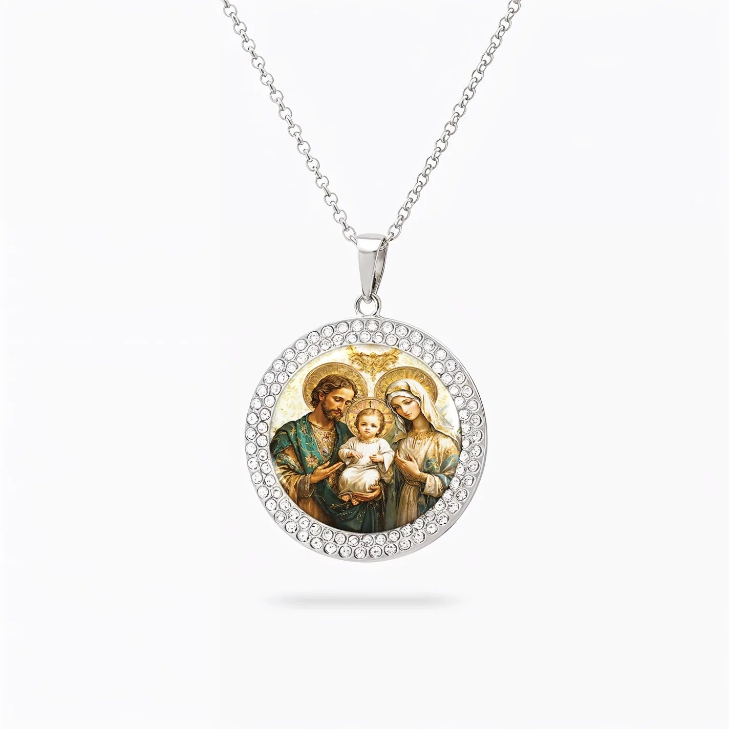 Shineful Necklace Sacred Holy Family Medallion