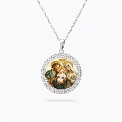 Shineful Necklace Sacred Holy Family Medallion
