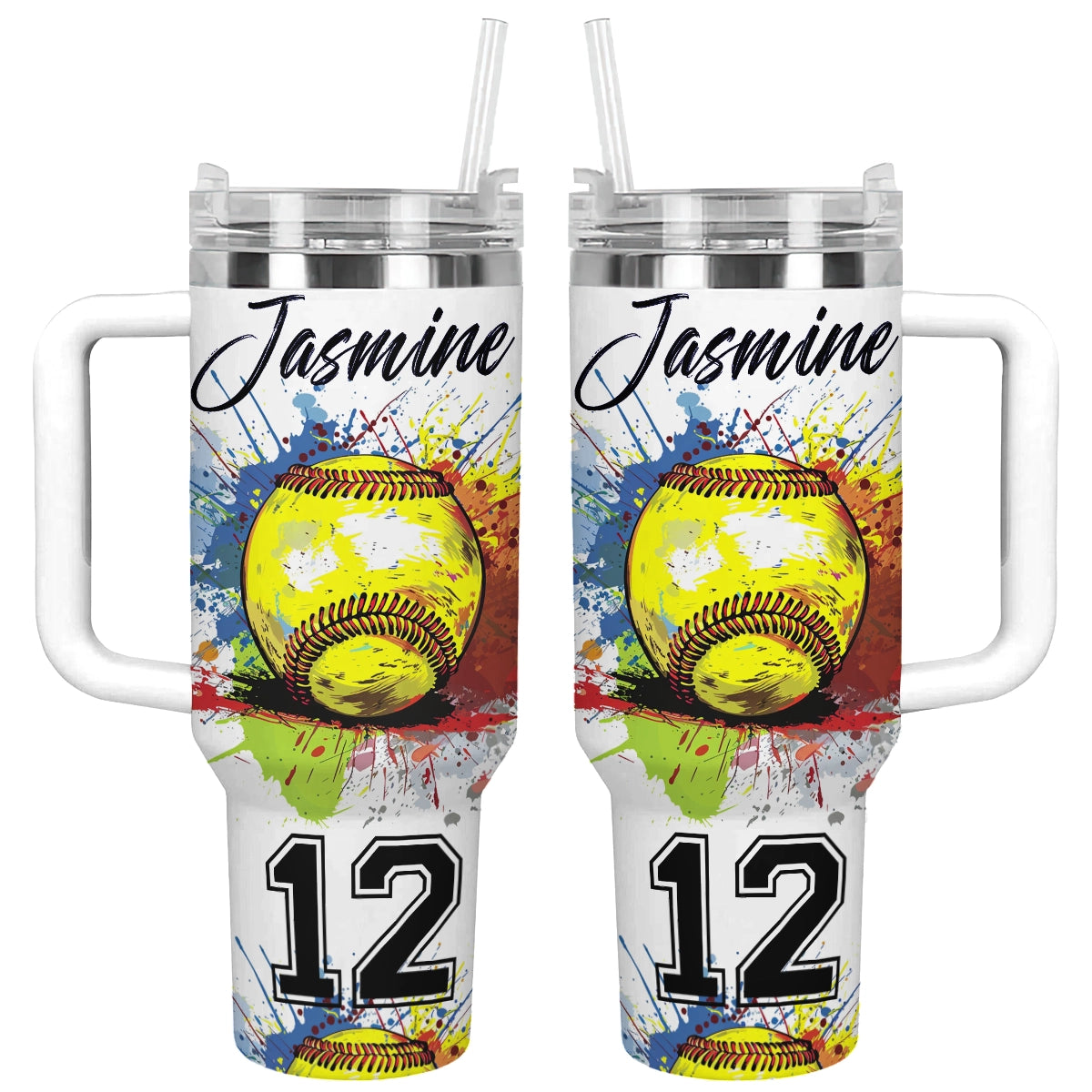 Shineful Tumbler Personalized Splash Softball