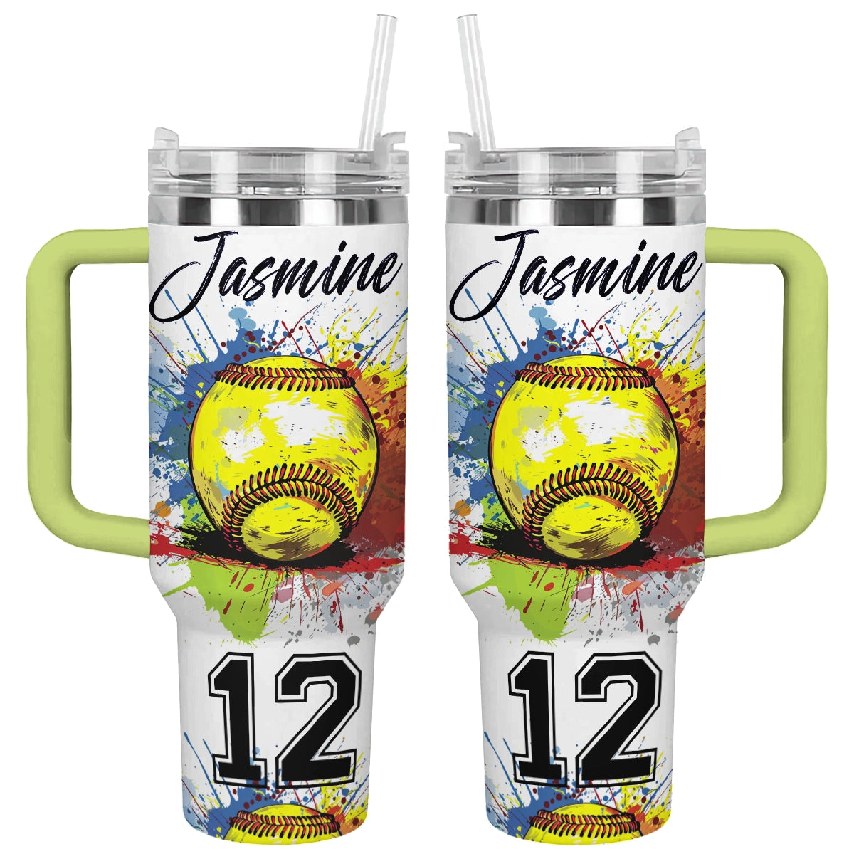 Shineful Tumbler Personalized Splash Softball
