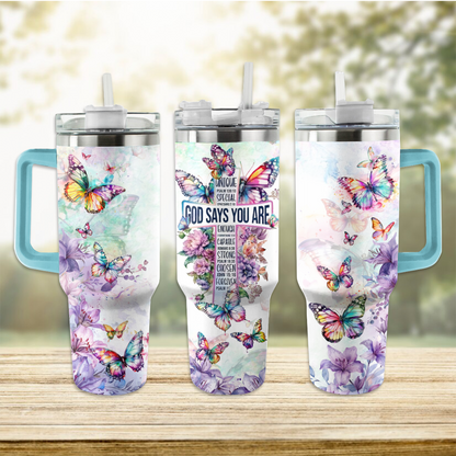 Shineful Tumbler Christian Butterfly