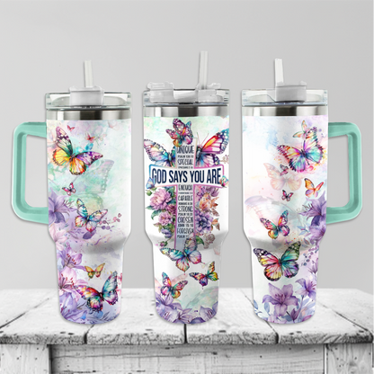 Shineful Tumbler Christian Butterfly