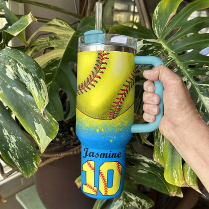 Shineful Personalized Tumbler Softball Life