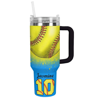 Shineful Personalized Tumbler Softball Life