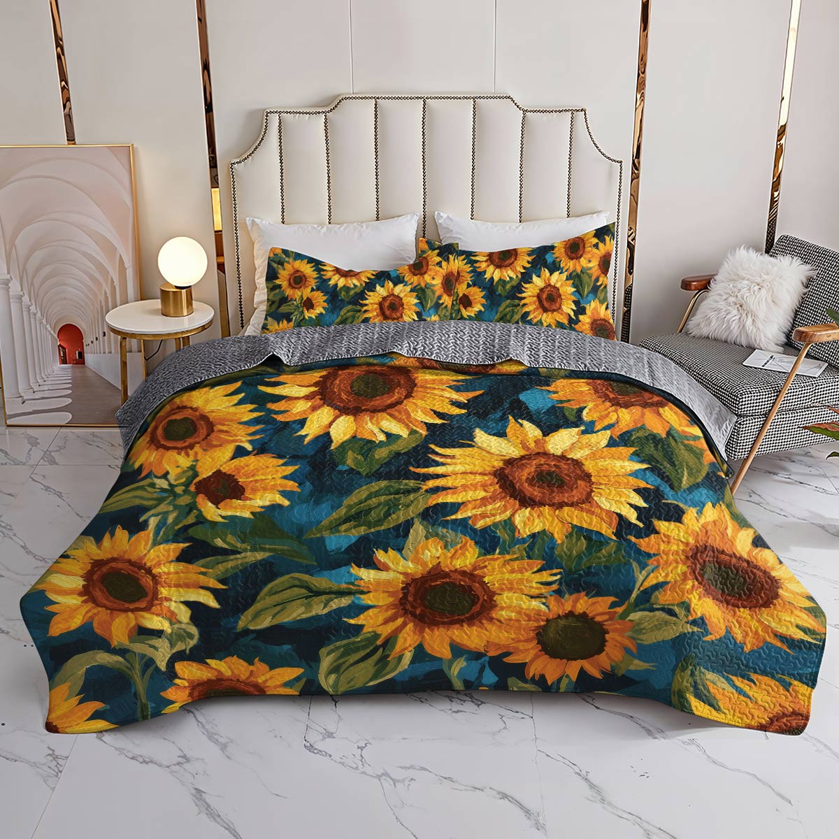 Shineful All Season Quilt 3-Piece Set - Sunflower Dream